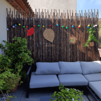 Clôture Bambou Noir gamme sauvage irrégulière LUTO / 2-WBF200