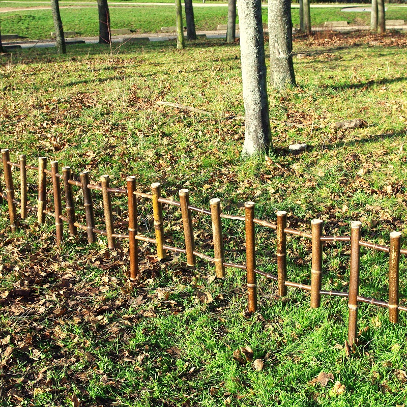 Lot de 2 Barrières de Jardin en Bambou Noir - Hauteur 30 cm / BBAR30 – Image 2