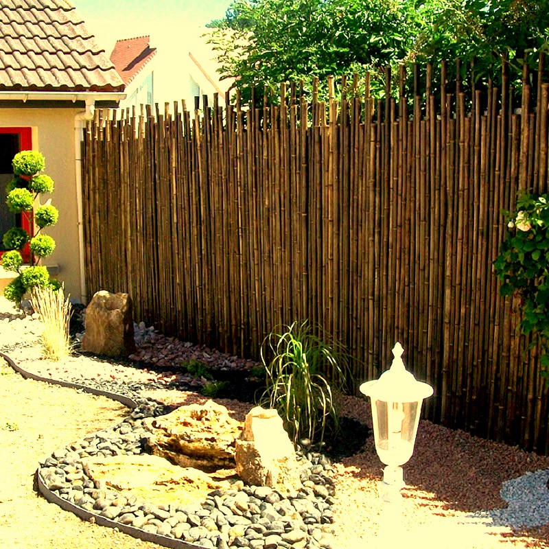 Clôture Bambou, Barrière Noir gamme Japonaise Irrégulière NINI / 5-JBF200 – Image 2