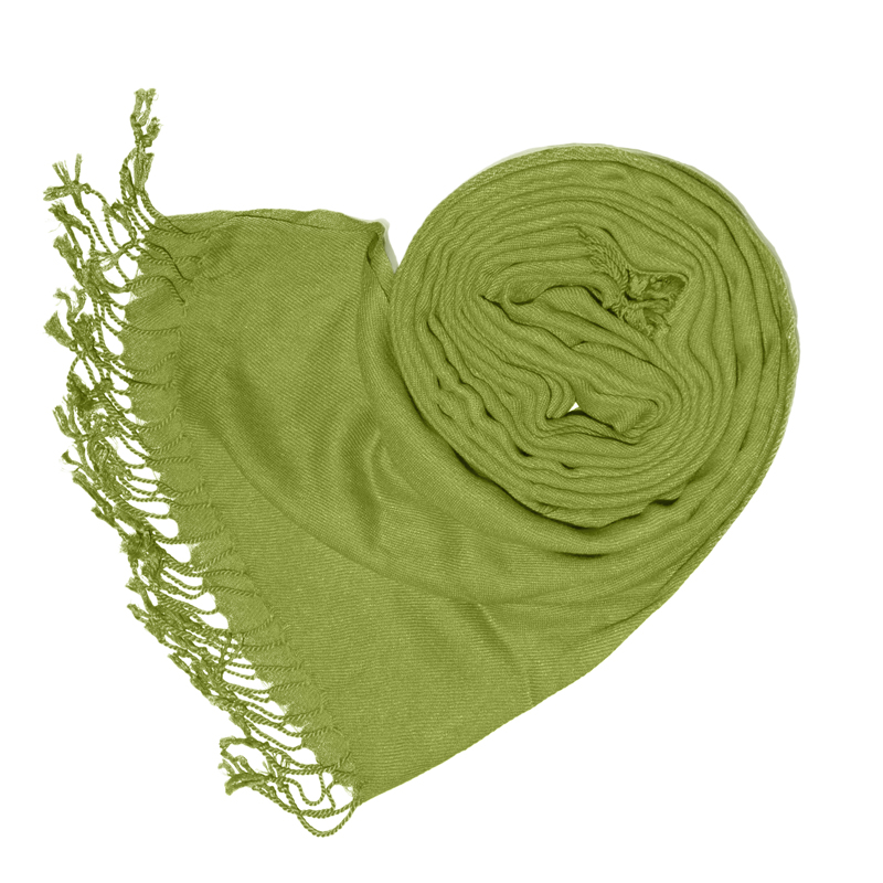 Foulards en fibres de bambou - Green grass / W10