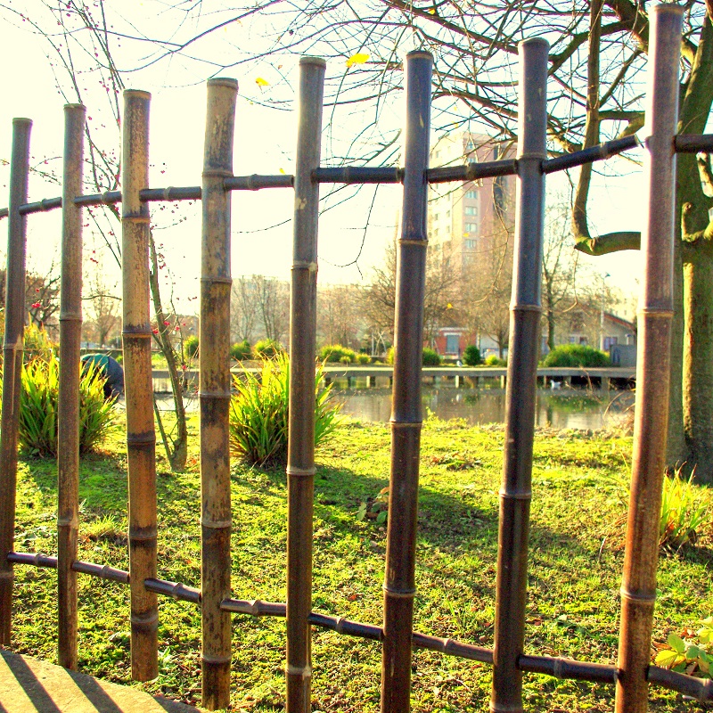 Barrière de Jardin en Bambou Noir - hauteur 80 cm / BBAR80 – Image 2