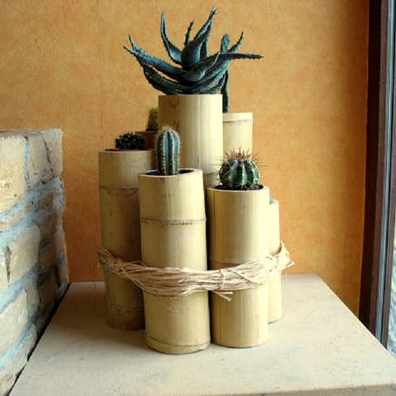 Lot de 2 Tiges de Bambou Naturel Décorative LIMA / T12-300 – Image 2